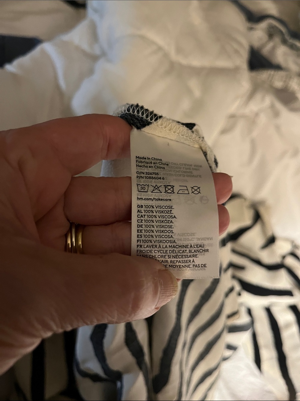 H&M Black & Cream Zebra-Print V-Neck Maxi Dress - Picture 8 of 8